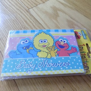 Babypartyeinladungen Einladungen Briefpapier Grußkarten Notizen Vintage Sesamstraße Muppets