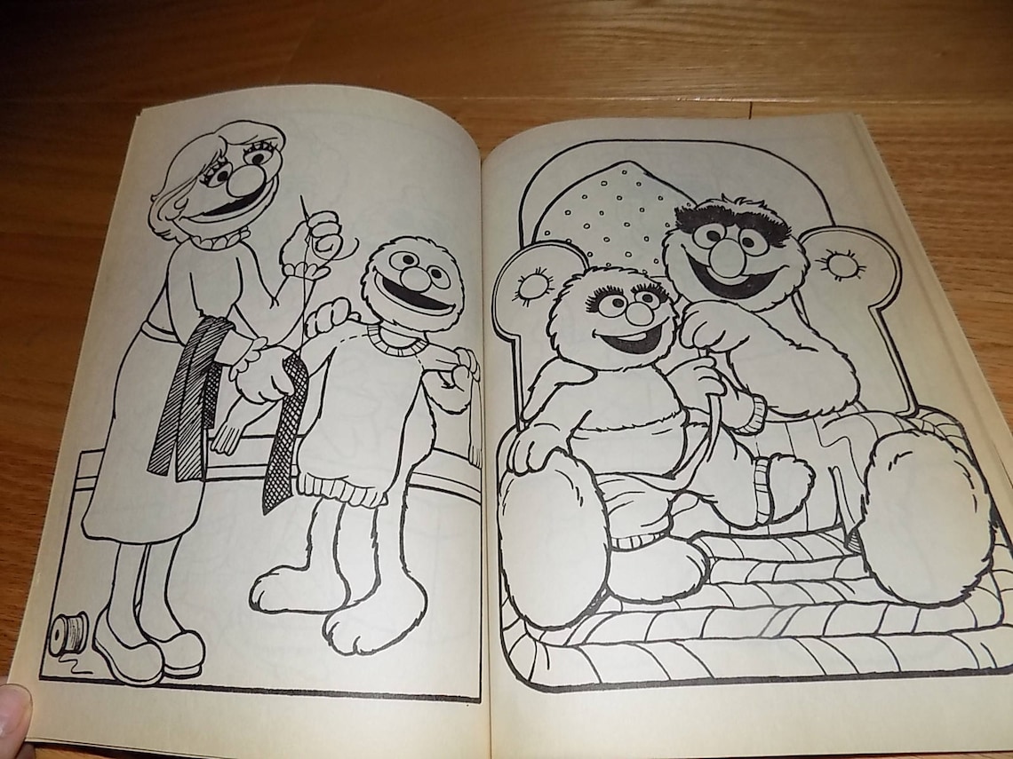 Sesame Street Vintage Coloring Book Golden Book 1991 Unused - Etsy