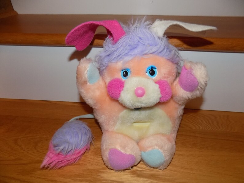 POPPLES Vintage Penny Popple Bank 1980's toys stuffed animals Mattel