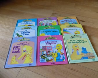 Vintage Big Bird Story Zauberbücher 1980er Jahre - Kinder Märchenbuch Sammlung