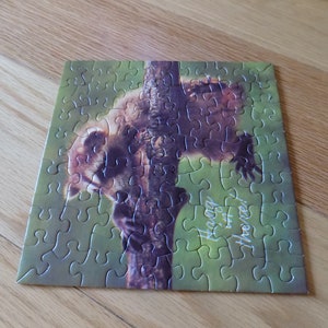 Springbok Mini Jigsaw Puzzle Puzzles Hallmark Vintage Childrens Toy Dolls &quot;Hang in There&quot; Racoon