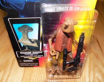 Figura de acción vintage de Star Wars Momaw Nadon - El poder de la Fuerza SELLADA