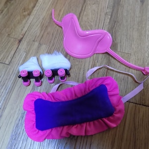 My Little Pony Vintage Hasbro 1980&#39;s MLP Great Skates Accessories Pony G1 Toy Horse Doll Horses Action Figure Saddle
