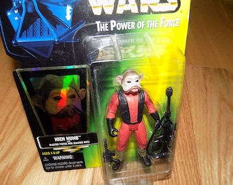 Figura de acción vintage de Nien Nunb de Star Wars - Power of the Force (SELLADA)