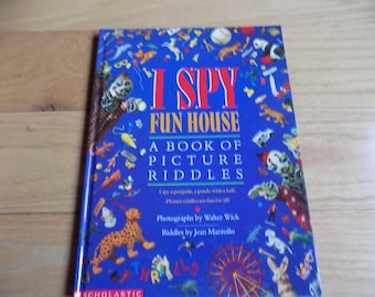 Libro de la casa de la diversión "Espía y ve": Imágenes ocultas, busca y encuentra, adivinanzas con imágenes Wick