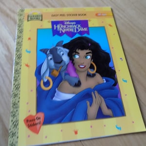 Hunchback of Notre Dame Disney Golden Books Sticker Book children&#39;s storybook color Press on Stickers
