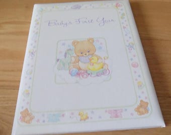 Vintage Baby Album Precious Keepsake Cherished Memories: Hallmark Baby's Frist Years Memory Book