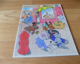 Vintage Pound Puppies Tray Puzzle - 1986 MB 25 Piece