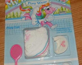 My Little Pony G1 Vintage Pony Luv Costume Pony Wear  MLP SEALED Complete Pony Pack Outfit Ponies Ponys 1980&#39;s Tennis
