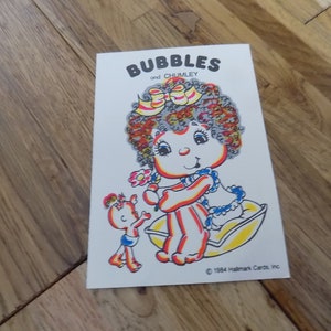 Bubbles and Chumley 1984 Hallmark Card Dipingi cartolina illustrata Abbraccia un mucchio Artigianato Huggabunch