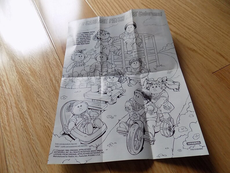 Cabbage Patch Kids Doll Adoption Papers Coloring Page Sheet - Etsy