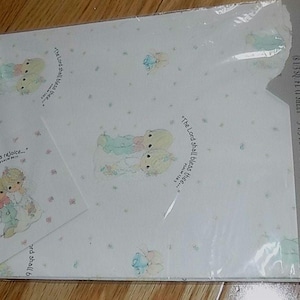 Precious Moments Wedding Gift Wrap Wrapping Paper vintage boy girl bride groom sealed paper Party Hallmark readywrap