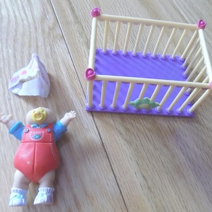 Cabbage Patch Kids Vintage crib: 1984 Xavier Roberts PVC mini doll dolls CPK Action Figure Toy