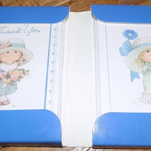 Bedankkaarten Briefpapier vintage Postalette Ruth Morehead Little Girl bloemen briefkaart Undercover kinderen Lil zegen