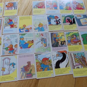 Cartes à collectionner vintage ours Berenstain Jouets McDonald's Happy Meal Bernstain Berenstains maman papa soeur frère poupées figurines