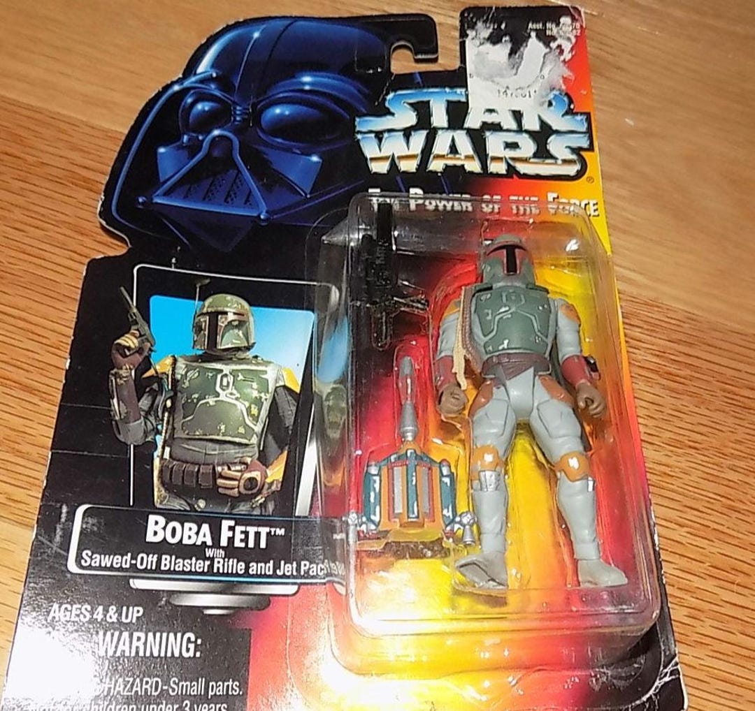 FIGURA DE ACCIÓN Boba Fett De La Serie Power Of The Force Tarjeta Roja