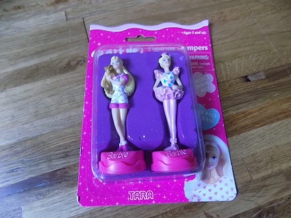 ビンテージBarbieバービーフィギュアスタンプ1996 Vintage 1996 Barbie Stamper Set - Ballerina & Original - Etsy