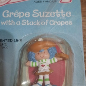 Tarta de Fresa Mini Strawberryland Miniaturas Crepe Suzette Sellado Vintage Kenner PVC