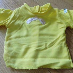 Vintage Cabbage Patch Kids Shirt: Yellow Top Blouse Outfit (16" Doll)