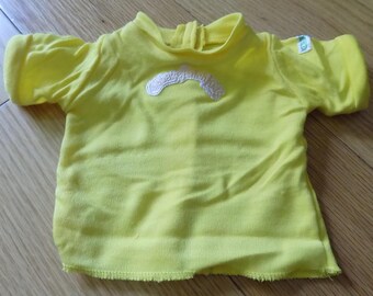 Vintage Cabbage Patch Kids Shirt: Yellow Top Blouse Outfit (16" Doll)