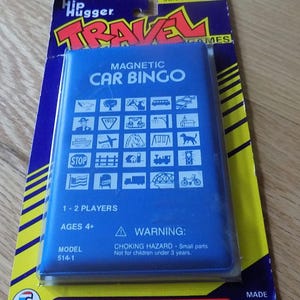 Travel Games Magnetic Car Bingo 4+ pocket size board game