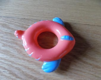 Vintage My Little Pony Baby Sea Pony: Backstroke Orange Fish Float