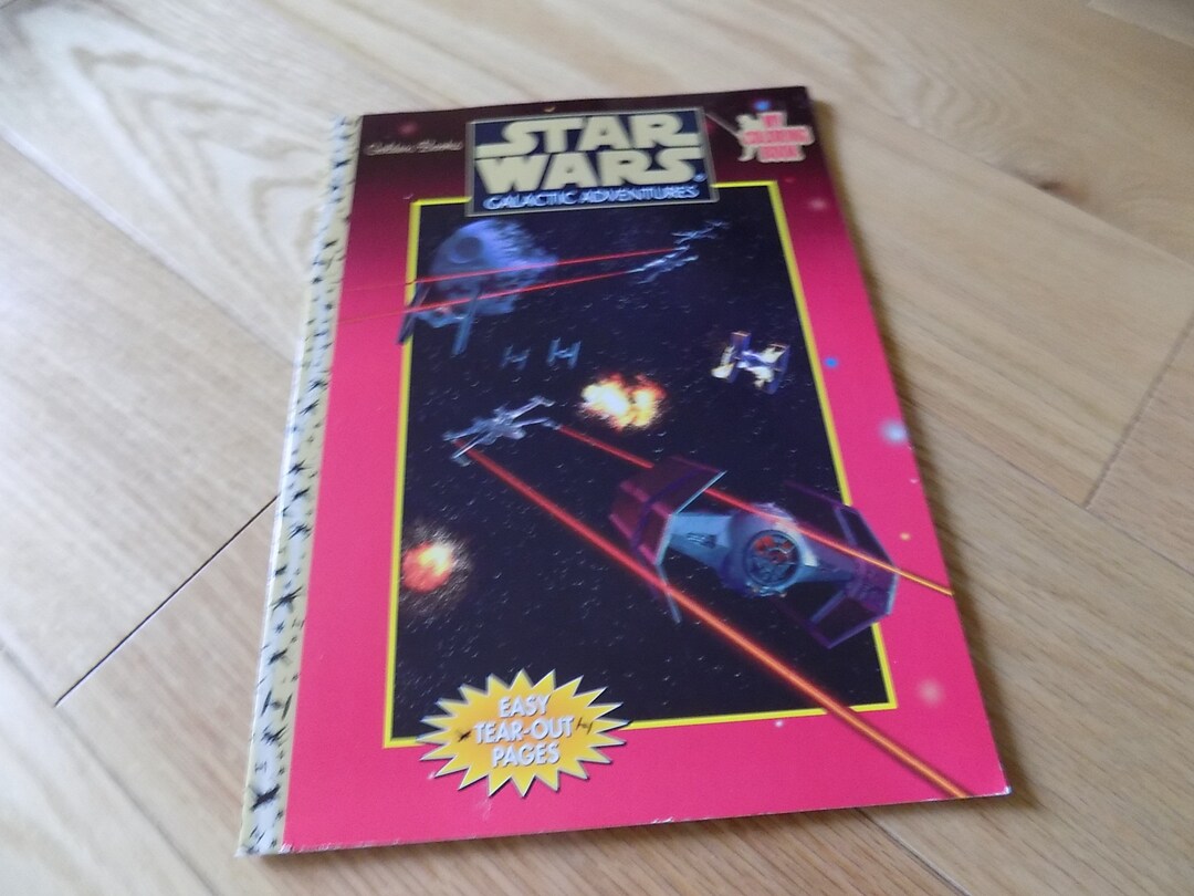 STAR WARS Coloring Book Golden Books Vintage Galactic Adventures Yoda ...