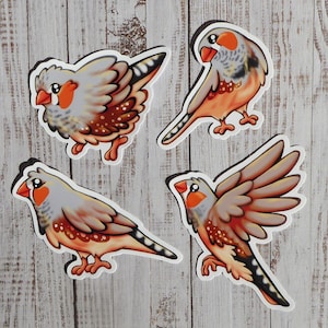 Zebrafinken Stickerset