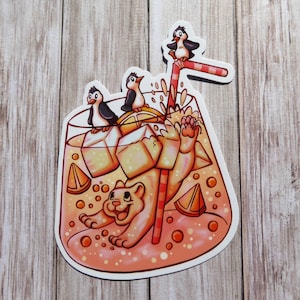 Polar bear in a jar sticker