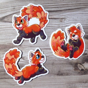Roter Panda Stickerset