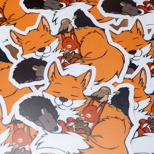 Süßer Sticker mit Wildtieren