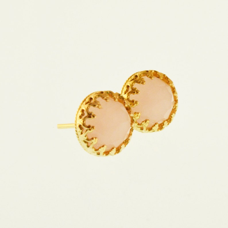 Rose Pink Earrings,Pink stud earrings,Gold earrings,pink studs,stud earrings,pink earrings,light pink earrings,Dainty earrings