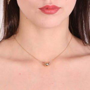 Gold necklace,gold ball necklace,gold bead necklace,gold jewelry,dot necklace,minimalist gold necklace,Gold filled/rose gold/sterling silver