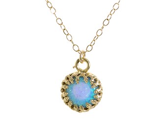Opal necklace,opal pendant,gold opal necklace,blue opal,gift for her,opal jewelry ,opal necklace gold,christmas gift