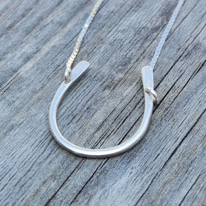 Dainty Horseshoe Necklace, Lucky Charm Necklace, Minimalist Necklace ,Layered Necklace,Sterling Silver , Horseshoe Jewelry