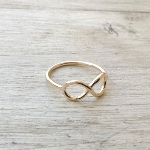 Dainty Infinity ring, above knuckle ring, gold infinity ring, mid knuckle rings, small gold ring, thin rings, gold knuckle rings - A1 ,