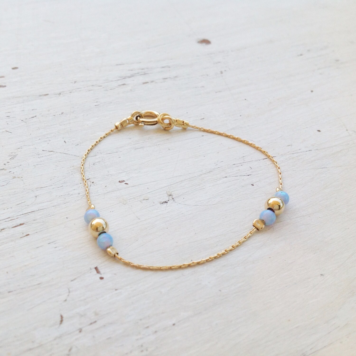 Baby Anklet Baby Anklet Bracelet Opal Ankletluck Jewelry Etsy Israel