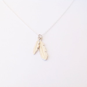 feather necklace silver,feather necklace,silver feather,boho necklace,feather pendant,long necklace,sterling silver,sterling silver- A196