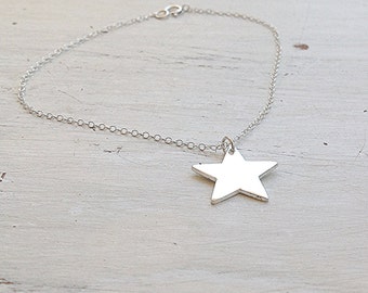 Star necklace,sterling silver star,dainty necklace,silver star necklace,gift for her,minimalist necklace,silver necklace,delicate necklace