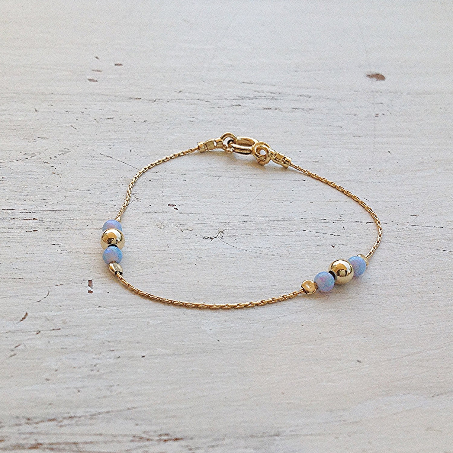 Baby Anklet Baby Anklet Bracelet Opal Ankletluck Jewelry Etsy Israel