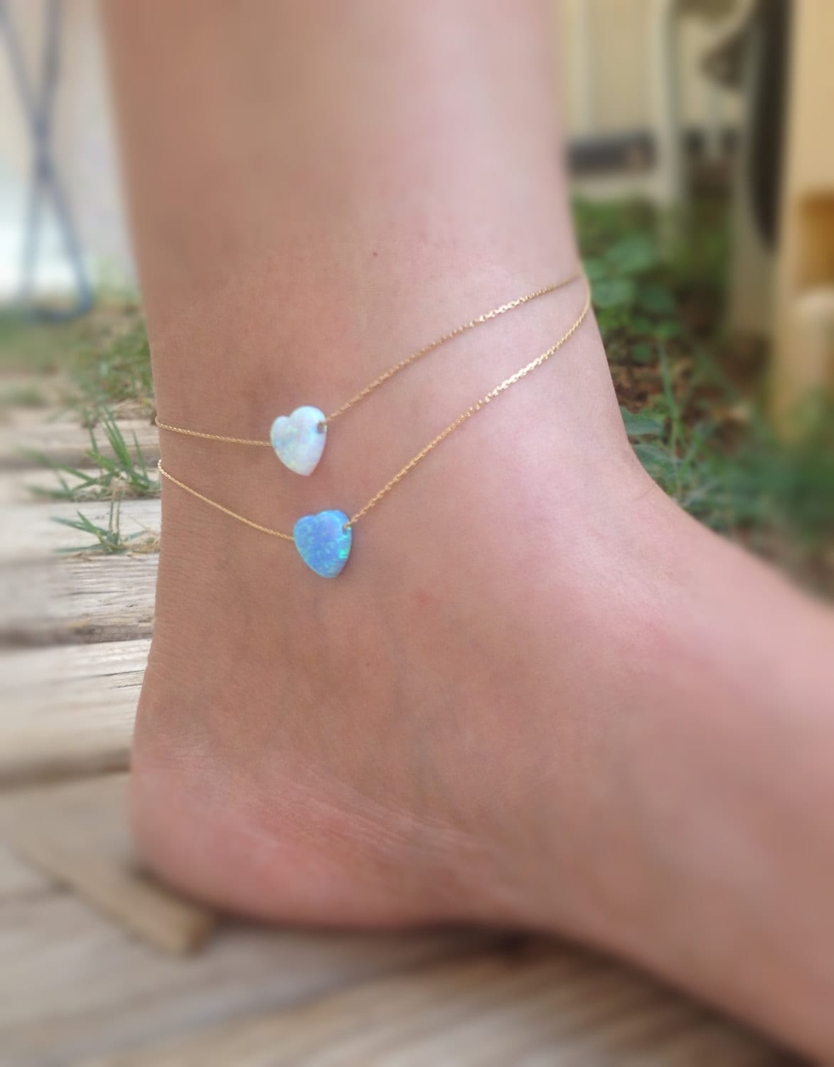 Opal ankle bracelet deals