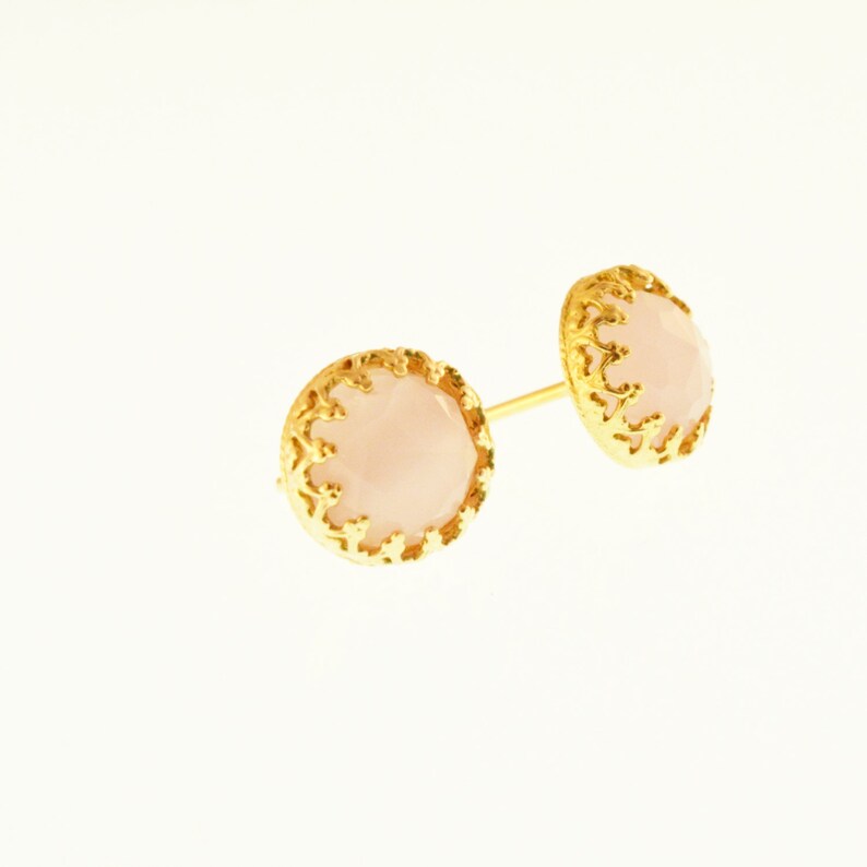 Rose Pink Earrings,Pink stud earrings,Gold earrings,pink studs,stud earrings,pink earrings,light pink earrings,Dainty earrings
