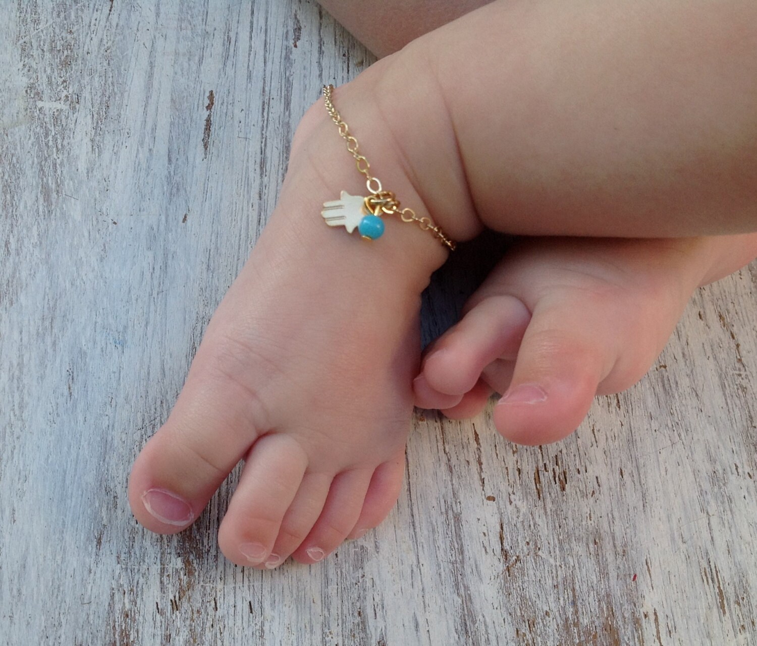 Baby anklet baby anklet bracelet Gold anklet hamsa anklet Etsy