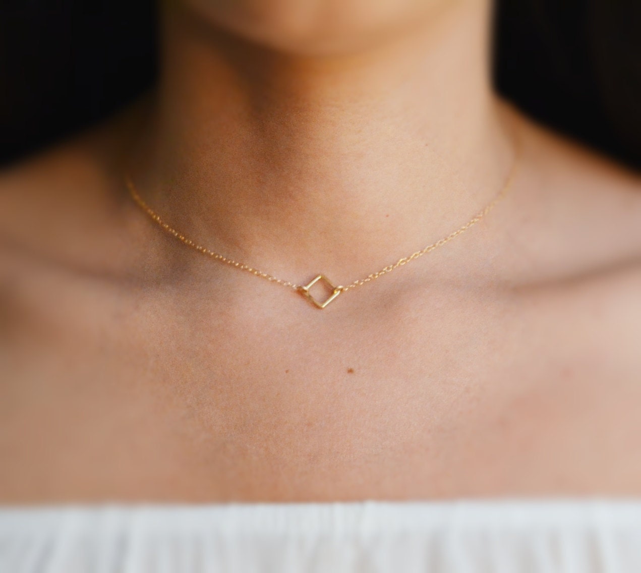 collier simple en or