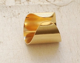 wide band ring,adjustable ring, gold ring, statement ring, gold wide band ring, cuff ring, adjustable gold ring,jewelry -A10