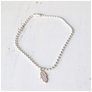 Hamsa Bracelet Silver,Hamsa Charm,Hamsa Hand Bracelet,Dainty Hamsa,Chain Bracelet,Lucky Bracelet,Hamsa Jewelry