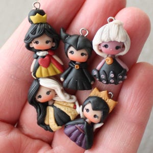 disney Charm for necklace, keychain, bracelet,favor-charm for bag, kawaii doll, clay doll, clay figures, clay  doll for bows