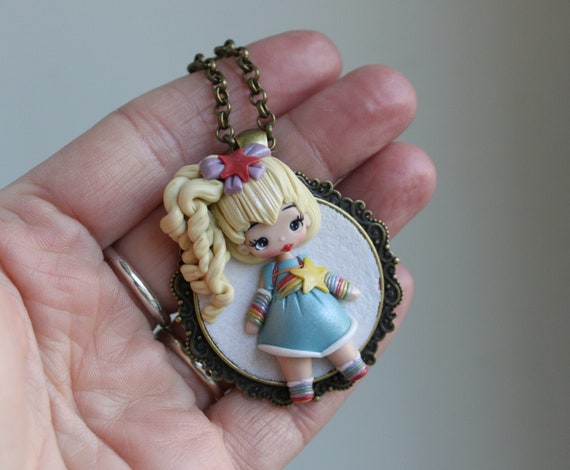 Ciondolo in Argilla Polimerica / Fairy / Clay / Rainbow Brite / Zingara  Creativa Made to Order 