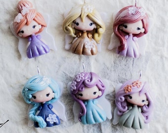 clay Charm for necklace, keychain, bracelet, kawaii clay doll,figurine,collectible doll,  doll for bows,fairies charms
