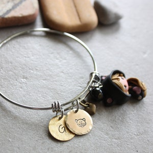 bracelet amoureux des chats, bijoux amoureux des chats, cadeau pour les amoureux des chats, cadeau pour fille, bracelet chat, bracelet de poupée, bracelet de poupée pour animaux de compagnie image 4